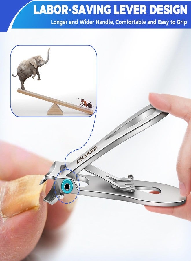 درمود مقص أظافر القدم السميكة لكبار السن، مقص أظافر مائل للرجال للأظافر الغائرة السميكة بفتحة فك واسعة، مقص أظافر قوي ومتين منحني للأظافر الغائرة الكبيرة - Image 5